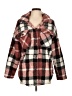 Ci Sono 100% Polyester Plaid Red Coat Size L - photo 1