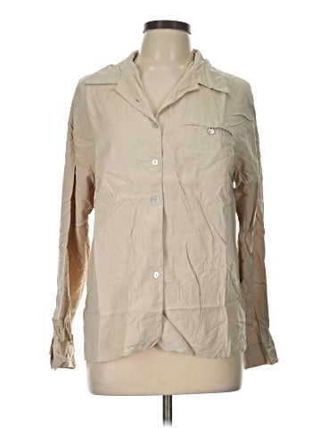 DressBarn Long Sleeve Silk Top (view 1)