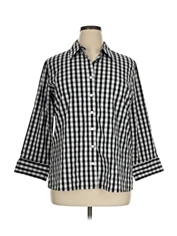 Foxcroft 3/4 Sleeve Button-Down Shirt (view 1)