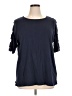 Ruby Rd. 100% Cotton Blue Short Sleeve Top Size 1X - photo 1