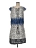 Worth Graphic Blue Casual Dress Size M - photo 1