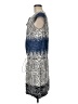 Worth Graphic Blue Casual Dress Size M - photo 5