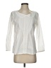 Lands' End Canvas 100% Cotton White 3/4 Sleeve Blouse Size 4 - photo 1
