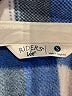 Riders by Lee 100% Polyester Checkered-gingham Blue Long Sleeve Blouse Size S - photo 7