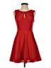 Express 100% Polyester Solid Red Cocktail Dress Size 2 - photo 1