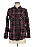 Mudd 100% Cotton Plaid Burgundy Long Sleeve Button-Down Shirt Size M - photo 1