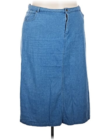 Jessica London Denim Skirt (view 1)