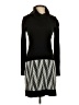 Studio One 100% Acrylic Chevron-herringbone Black Casual Dress Size S - photo 1