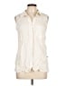 Marika Ivory Sleeveless Button-Down Shirt Size L - photo 1