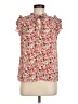 1.State 100% Polyester Floral Pink Short Sleeve Blouse Size M - photo 1