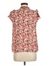 1.State 100% Polyester Floral Pink Short Sleeve Blouse Size M - photo 2
