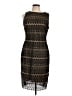 T Tahari 100% Polyester Chevron-herringbone Black Cocktail Dress Size 12 - photo 1