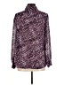 Coldwater Creek 100% Polyester Tweed Purple Long Sleeve Blouse Size 8 - photo 2