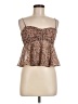 Olivaceous 100% Polyester Brown Sleeveless Blouse Size M - photo 1