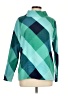 Talbots Outlet 100% Polyester Argyle Teal Turtleneck Sweater Size L - photo 1