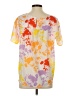 Peter Som 100% Recycled Polyester Floral Orange Short Sleeve Blouse Size XS - photo 2