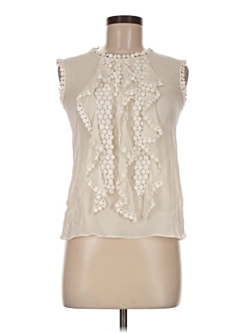 Oscar De La Renta Sleeveless Silk Top (view 1)