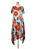 Frumos Floral Teal Casual Dress Size 1X - photo 1