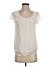 Lauren Conrad 100% Polyester Ivory Short Sleeve Blouse Size S - photo 1