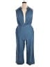Point Sur Solid Blue Jumpsuit Size 14 - photo 1