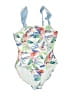 oasis Print White One Piece Swimsuit Size S - photo 1