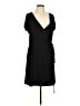 Attention Solid Black Casual Dress Size L - photo 1