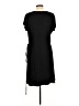 Attention Solid Black Casual Dress Size L - photo 2