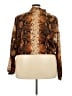 Unbranded 100% Polyester Animal Print Brown Long Sleeve Blouse Size 2X - photo 2