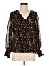 CeCe 100% Polyester Black Long Sleeve Blouse Size M - photo 1