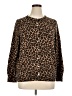 Lands' End Animal Print Brown Cardigan Size 1X - photo 1