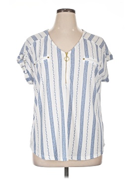 Flower & Feather Short Sleeve Henley