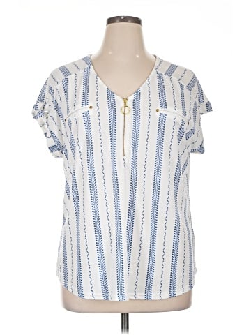Flower & Feather Short Sleeve Henley (view 1)