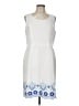 Talbots Graphic White Casual Dress Size 12 Petite - photo 1