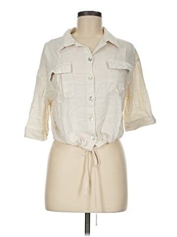 Sage 3/4 Sleeve Button-Down Shirt (view 1)