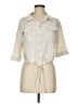 Sage Ivory 3/4 Sleeve Button-Down Shirt Size M - photo 1