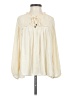 Market and Spruce 100% Polyester Ivory Long Sleeve Blouse Size S - photo 1
