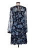 The Limited 100% Polyester Paisley Blue Casual Dress Size 6 - photo 2