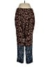 Elizabeth and James 100% Silk Animal Print Brown Silk Pants Size S - photo 2