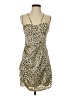Zara Animal Print Tan Cocktail Dress Size S - photo 1