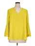 Alfani 100% Polyester Yellow 3/4 Sleeve T-Shirt Size 14 - photo 1