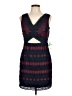 GB 100% Polyester Argyle Burgundy Cocktail Dress Size L - photo 1
