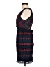 GB 100% Polyester Argyle Burgundy Cocktail Dress Size L - photo 5