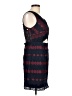 GB 100% Polyester Argyle Burgundy Cocktail Dress Size L - photo 4