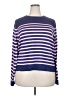 J.Crew Factory Store 100% Cotton Stripes Purple Blue Pullover Sweater Size 3X - photo 1