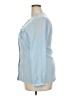 Pendleton 100% Silk Blue Long Sleeve Silk Top Size 18 - photo 5
