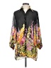 Mishca 100% Polyester Floral Black 3/4 Sleeve Blouse Size S - photo 1