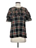 J.Crew 100% Polyester Black Short Sleeve Blouse Size 2 (tall) - photo 1