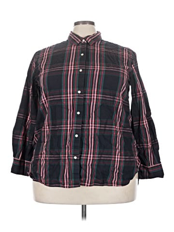 Free Assembly 3/4 Sleeve Button-Down Shirt (view 1)