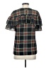 J.Crew 100% Polyester Black Short Sleeve Blouse Size 2 (tall) - photo 2