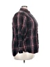Free Assembly 100% Cotton Plaid Black 3/4 Sleeve Button-Down Shirt Size 3X - photo 4